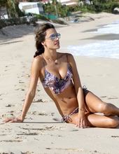 Alessandra Relaxes on the Beach 10