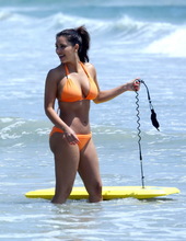 Kim Kardashian Looking Sexy In Orange Bikini 05