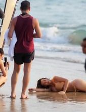 Kim Kardashian on the beach 03