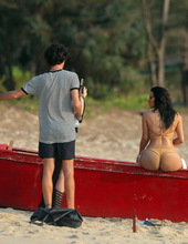 Kim Kardashian on the beach 09