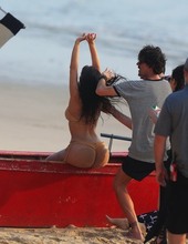 Kim Kardashian on the beach 11
