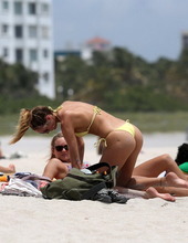 Candice Swanepoel In Yellow Bikini 12