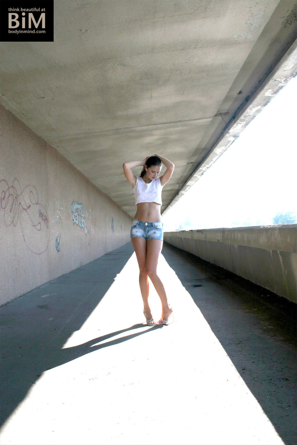 Julie Nude On Public Bridge