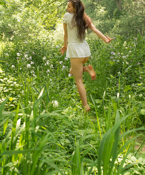 Elegant Nude Scene Amidst Lush Green Nature 00