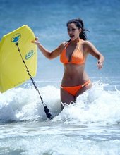 Kim Kardashian Looking Sexy In Orange Bikini 08