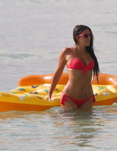 Claudia Romani In Red Bikini 12