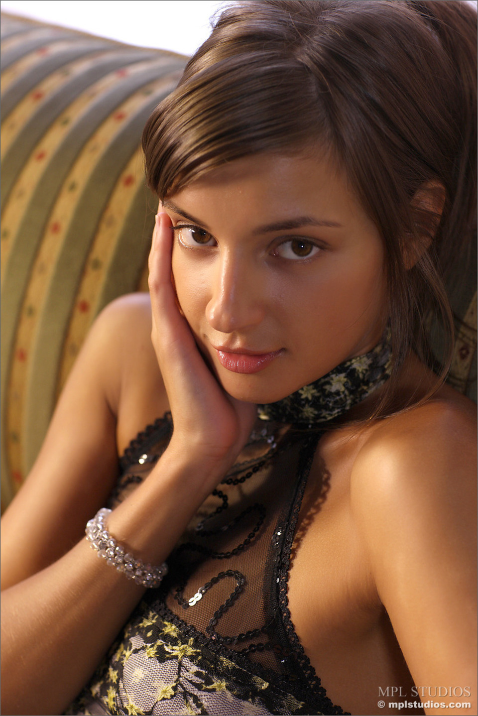 Gorgeous tanned brunette