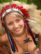 Hot Blond Teen In Indian Outfit 06