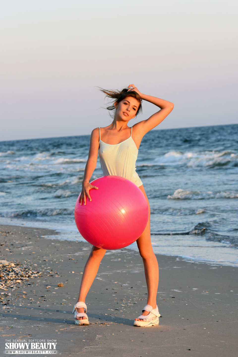 Posing On A Sandy Shore