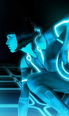 Naked Tron cosplay