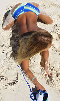 Nikky on the sand beach