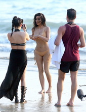 Kim Kardashian on the beach 01